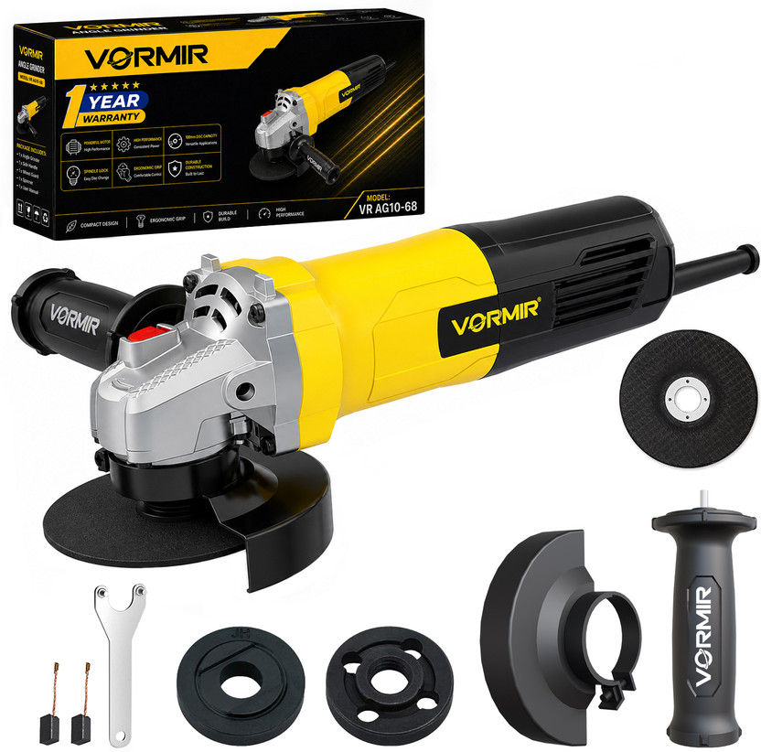 iBELL VORMIR VR AG10-68 Angle Grinder, 680W Heavy Duty, 100mm/4" Disc Dia, 11000 RPM, Angle Grinder(100 mm Wheel Diameter)