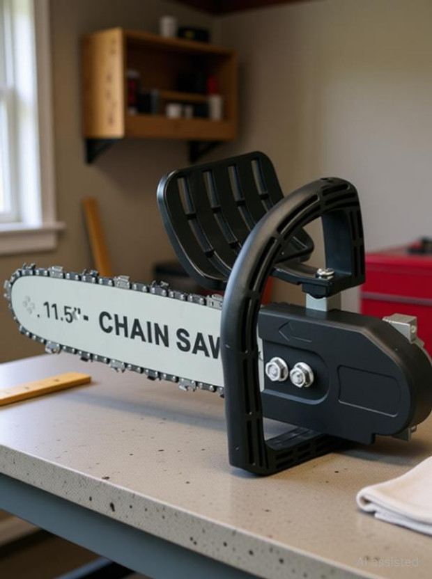 Easy Bull PROFESSIONAL Tools and Hardware 11.5 Inch/11.5" CHAIN SAW ATTACHMENT FOR ANGLE GRINDER Corded Chainsaw (Without Battery ONLY CHAIN SAW ADAPTER ANGEL GRINDER NOT INCLUDED ) Corded Chainsaw (Without Battery) Angle Grinder(0 mm Wheel Diameter)