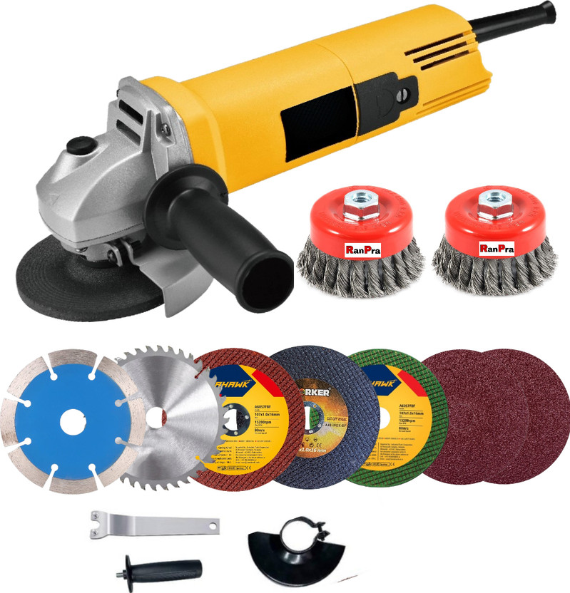 RanPra 801 with 10 wheel set heavy duty and best performance Angle Grinder(100 mm Wheel Diameter)