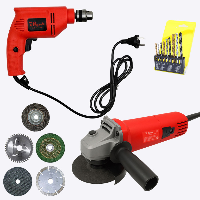 Hillgrove HGCM1385M1 850W 100% Copper Hand Grinding Angle Grinder Cutter Cutting Machine Angle Grinder(100 mm Wheel Diameter)