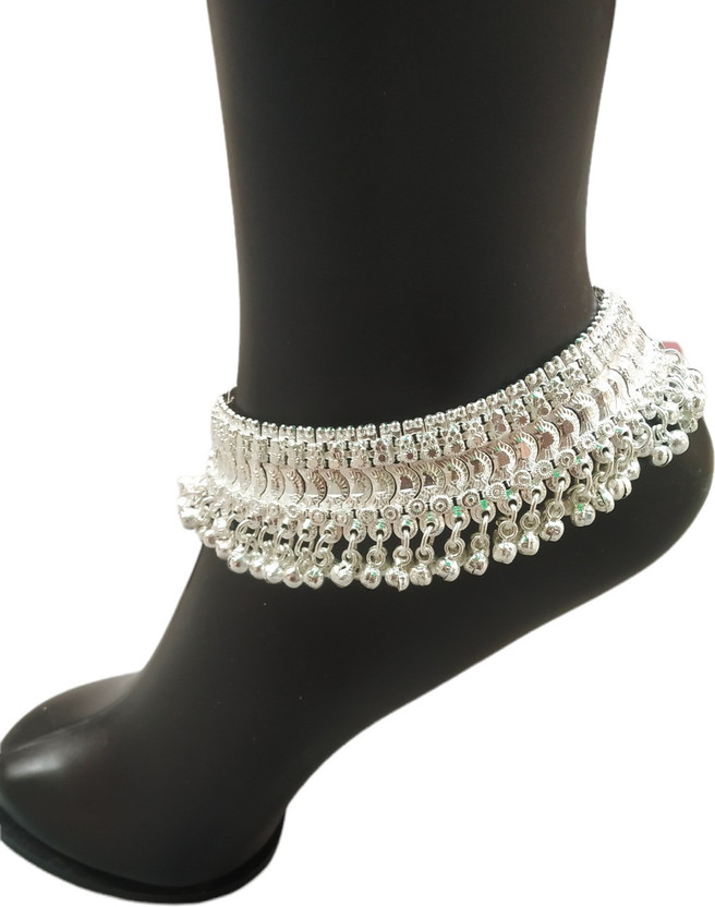 grt silver leg chain designs with price