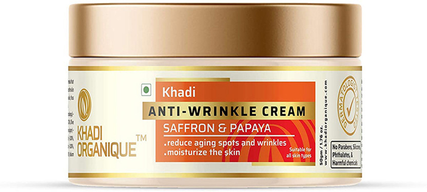 Organique Ayurvedic Anti Wrinkle Cream with Saffron & Papaya Men & Women(50 g)