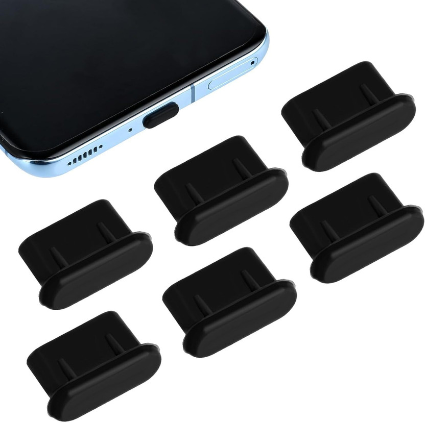 GOVAYU GOVAYU Type C Dust Plug for Mobile Phones | USB C Charging Port Protector | Silicone Power Port Black Anti-dust Plug(Mobile, Laptop, Tablet Pack of 6) - Flipkart Deal
