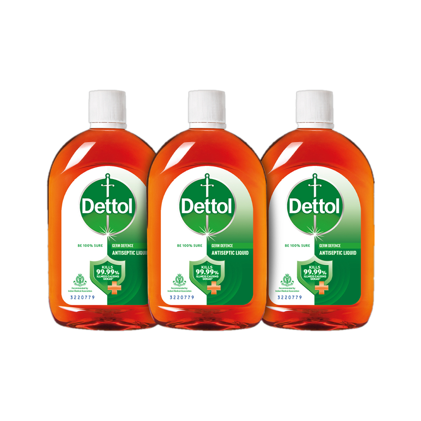 Dettol Dettol First Aid, Personal Hygiene, Surface Cleaner, Liquid Detergent, Handwash, phenyl Antiseptic Liquid(250.0 ml x Pack of 3) - Flipkart Deal