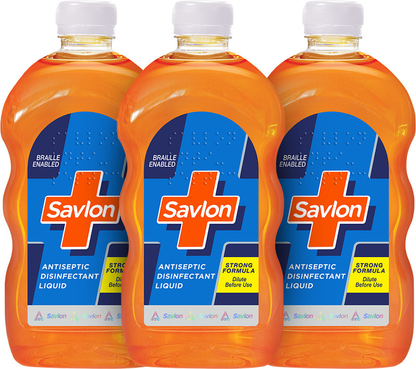 Savlon Antiseptic Disinfectant Liquid, 500mlx3 Combo, First Aid,Personal & Home Hygiene Antiseptic Liquid(500.0 ml x Pack of 3)