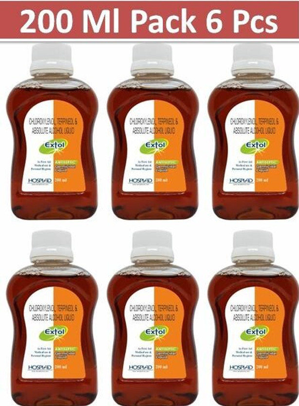 hospiaid Extol Disinfectant Antiseptic Liquid for Wounds and Minor Cuts Antiseptic Liquid(33.33 ml x Pack of 6)