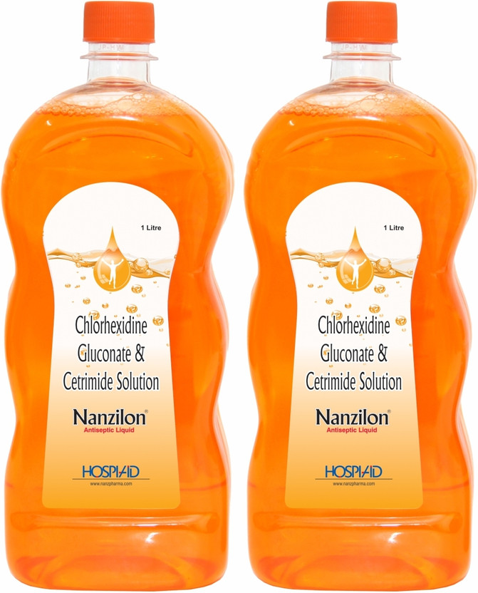 hospiaid Nanzilon Antiseptic Liquid | First Aid Solution for Skin & Surface Hygiene Antiseptic Liquid(1.0 ml x Pack of 2)