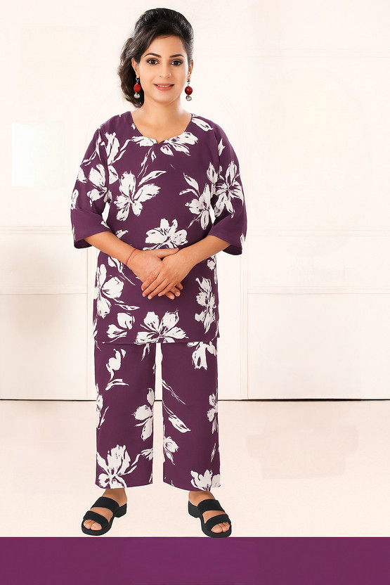 Delhi Garments Wholesale Tunic Palazzos Co-ords Set