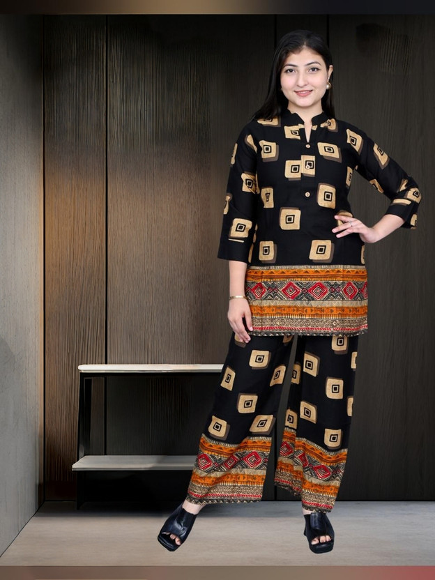 Delhi Garments Wholesale Tunic Palazzos Co-ords Set