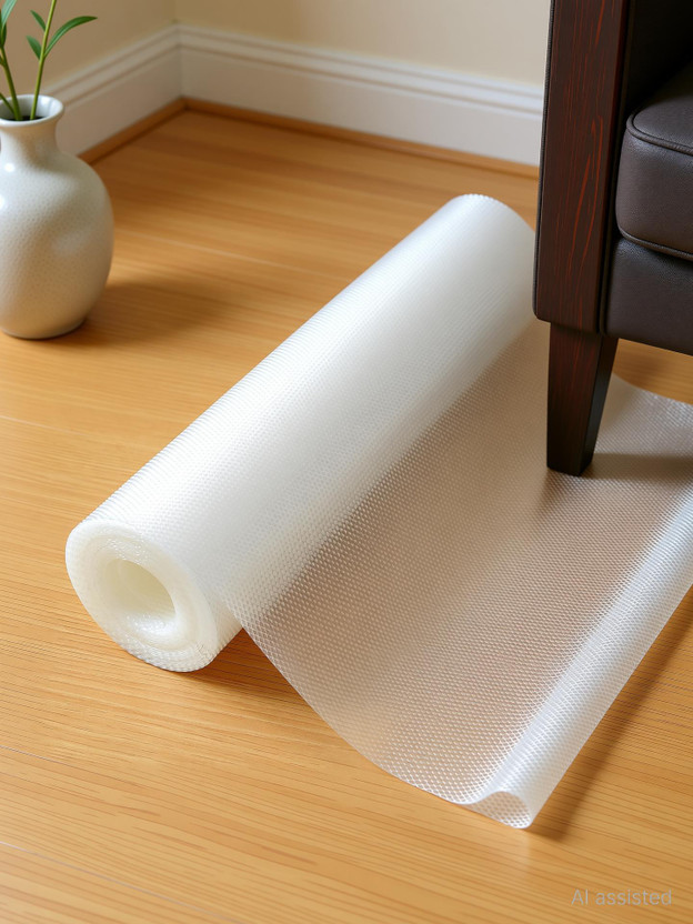 Celisca PVC (Polyvinyl Chloride) Drawer Mat(Clear Anti-Slip Drawer & Multipurpose Mat for Kitchen Refrigerator Table 5 Miter, Large)