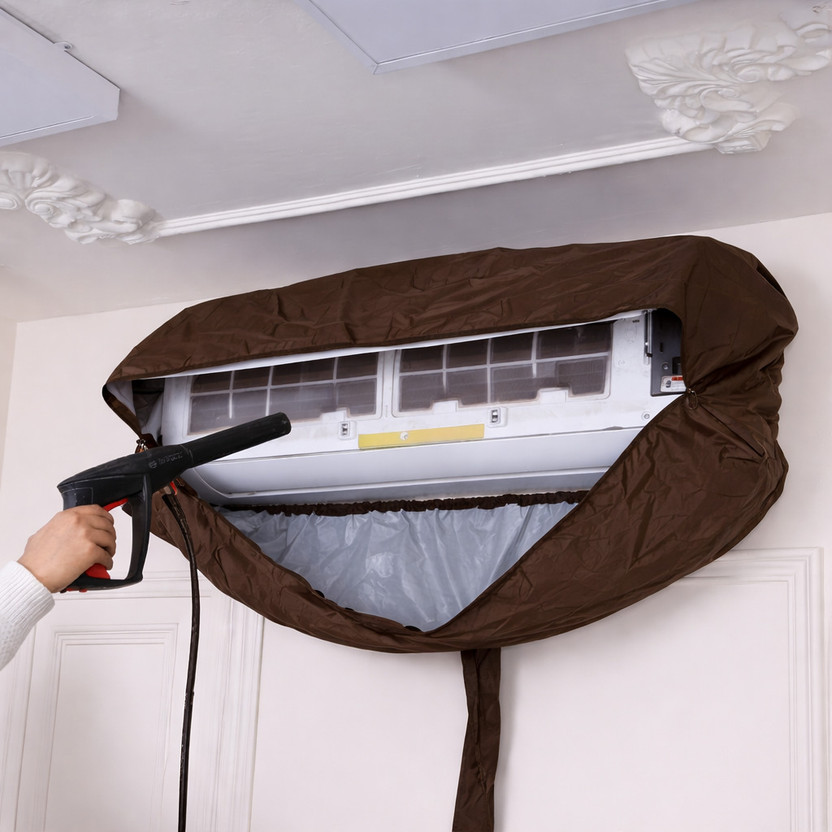 ACOSA Air Conditioner  Cover for 1.5 Ton(Width: 112 cm, Polyester Waterproof PVC Coated, Split AC Service Wash Bag For 1 Ton-1.5 Ton AC)