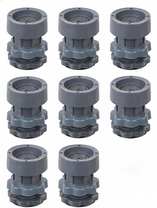 Nestria Nestria Grey Anti-Vibration Washing Machine Pad Stands Heavy Duty Pack of 8 Appliance Knob - Flipkart Deal
