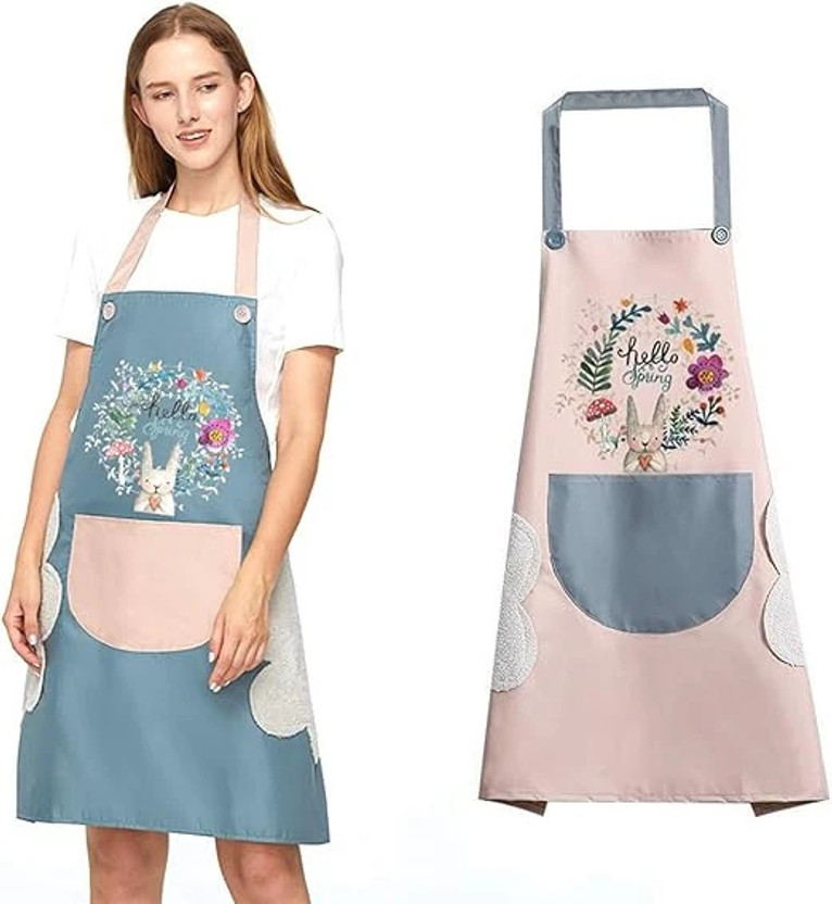 ABlue Clipper PVC Home Use Apron - Free Size(Multicolor, Single Piece)