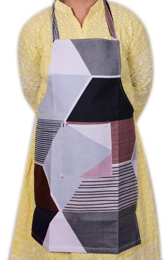 SUNVIKA House Polyester Chef's Apron - Free Size(Grey, Single Piece)