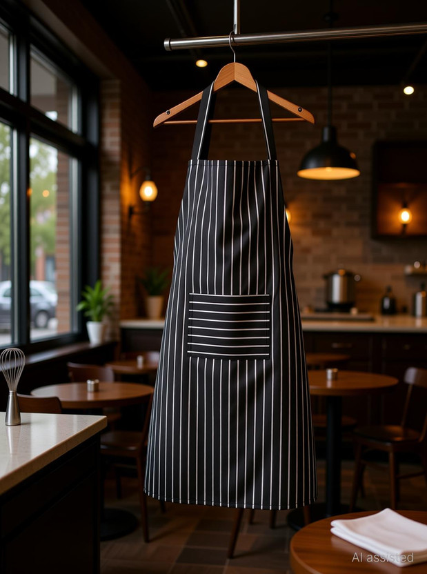 Kodenipr Club Blended Chef's Apron - Free Size(Black, White, Single Piece)