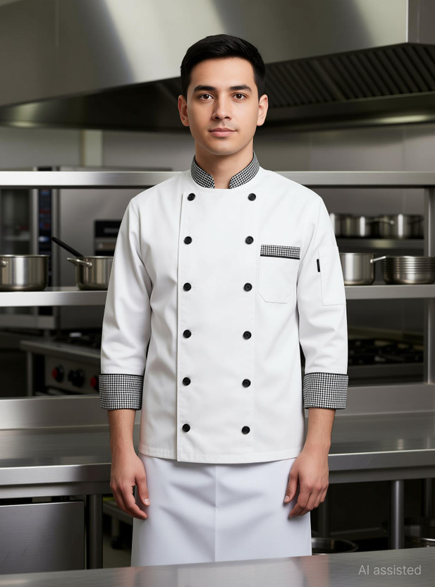 same fit Cotton Chef's Apron - XL(White, Single Piece)