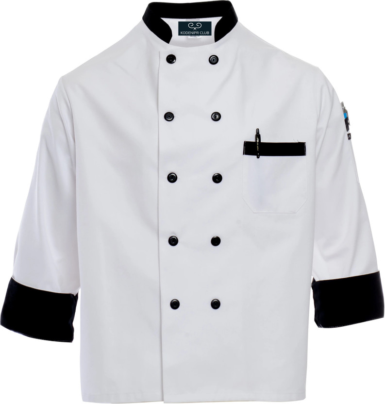 Kodenipr Club Polyester Chef's Apron - Large(White, Single Piece)
