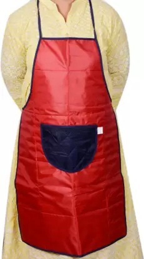SUNVIKA House Polyester Chef's Apron - Free Size(Red, Single Piece)