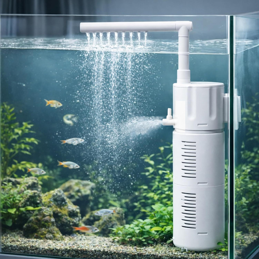 FinyPetz BL-99E 4-in-1 Internal Aquarium Filter 18W | 1000 L/H Quiet Pump Power Aquarium Filter(Mechanical Filtration for Salt Water and Fresh Water)