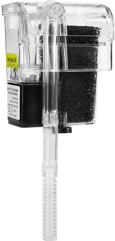 Scroll Store Mini Hang on Back Filter LY-401 | 2.5W, 250L/Hr | For Small Tank & Bowl Power Aquarium Filter(Biological Filtration for Salt Water and Fresh Water)