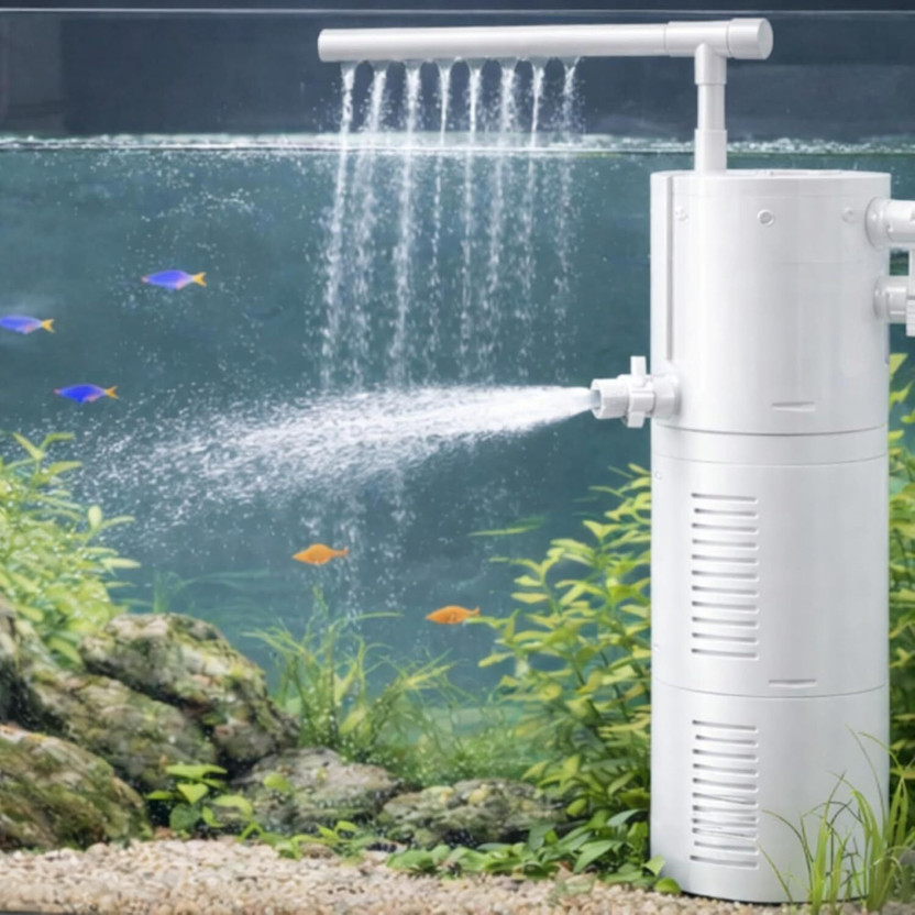 FinyPetz BL-98E Internal Filter 650L/H 9W | 3 Modes | Sponge Filter for 1-2 Ft Tank Power Aquarium Filter(Mechanical Filtration for Salt Water and Fresh Water)