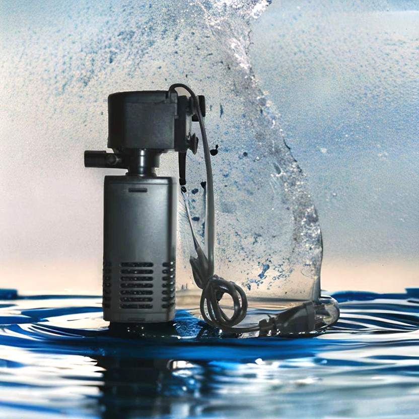 kickAt Aquarium Filter Pump 1000 L/H 3 in 1 High Power Oxygen Filteration System Power Aquarium Filter(Mechanical Filtration for Salt Water and Fresh Water)