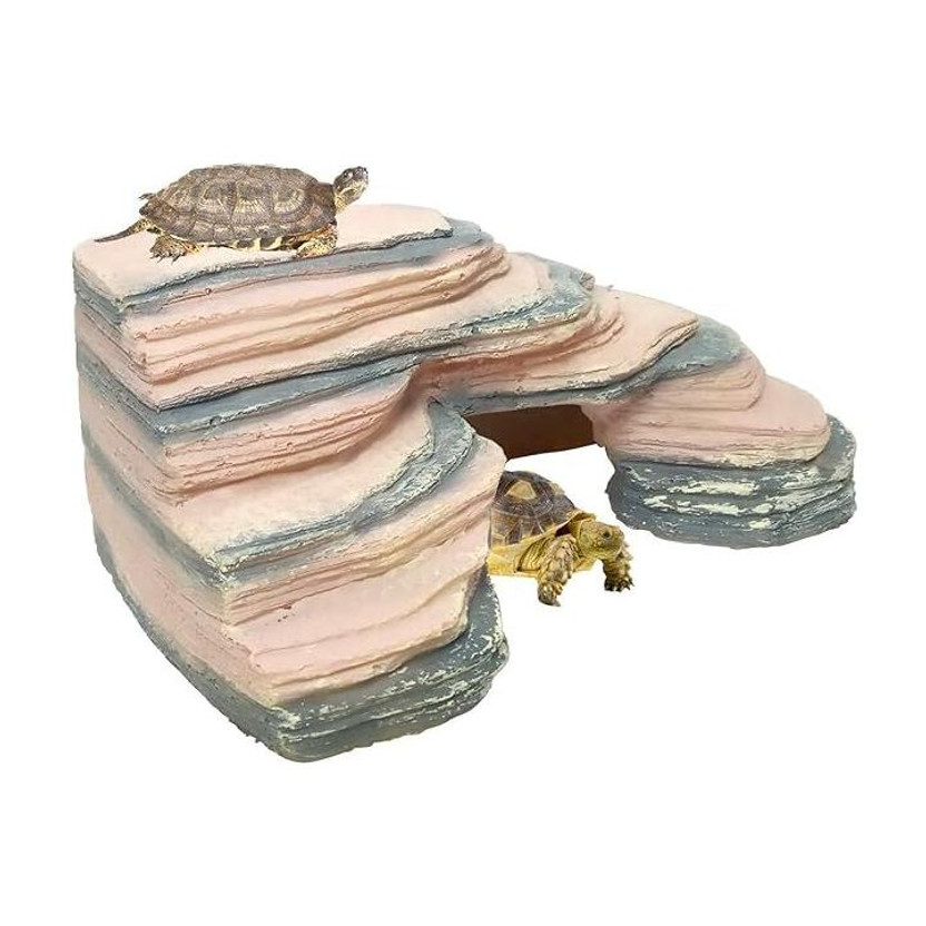 GIG BAZAAR Aquarium Turtle Bridge Ornaments Underwater Landscape Resting Turtle decoration Laterite Unplanted Substrate(Pink, Grey, 0.2 kg)