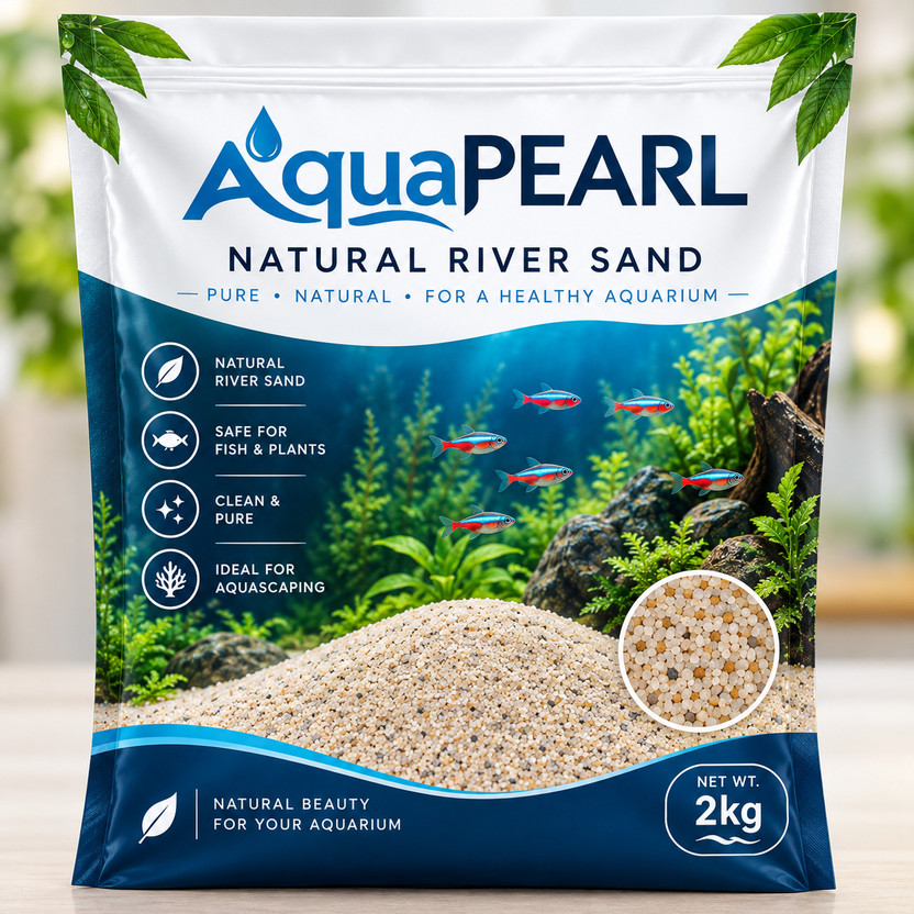 AquaPEARL Sand Planted Substrate(Beige, 2 kg)