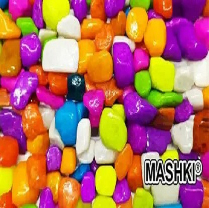 MASHKI Aquarium Stones Fish Tank Rocks Natural River Gravel Polished Decorative Colorful Landscaping Pebbles (3 Kg) Gravel Unplanted Substrate(Multicolor, 3 kg)