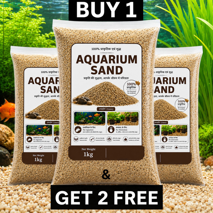 Ganga River Sand AQUABUY3 Sand Planted Substrate(Beige, Yellow, 3 kg)