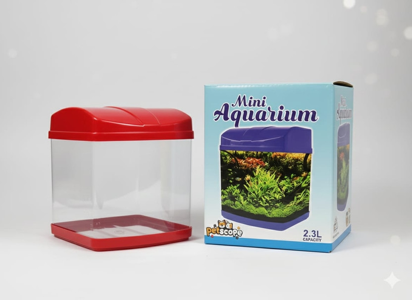 Petscope MINI Aquarium Betta Tank Rectangle Aquarium Tank(2.3 L)