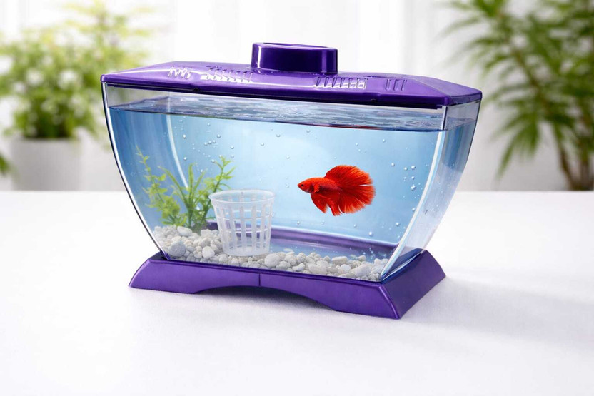 Petscope BETTA FISH PORTABLE TANK Rectangle Aquarium Tank(1.5 L)
