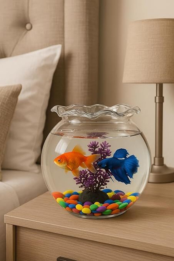 SAVORADE 6 Inchi Jhalar @16 Round Ends Aquarium Tank(1.6 L)
