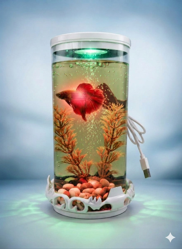 Petscope PS-10 Cylinder Aquarium Tank(1.25 L)