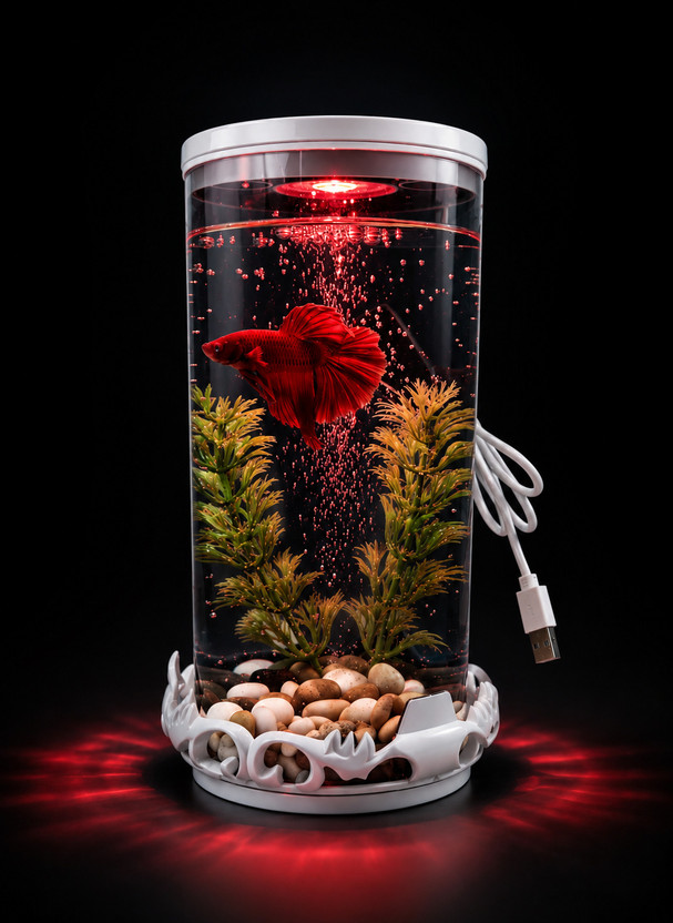 Petscope PS-10 Cylinder Aquarium Tank(1.25 L)