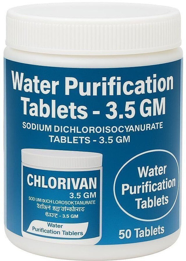 EVERSYS Chlorine Tablets for Water Tank & Swimming Pool | Water Tank Cleaner & Purifier(50 Tablets)