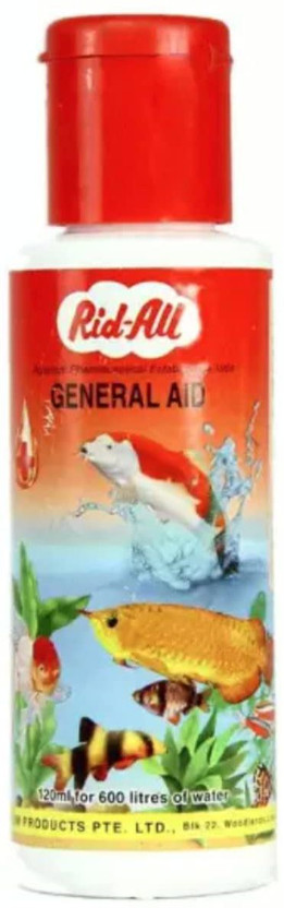 aqualyf pets Rid-All Aquarium Fish Medicine (General AID) Aquatic Plant Fertilizer(120 ml)
