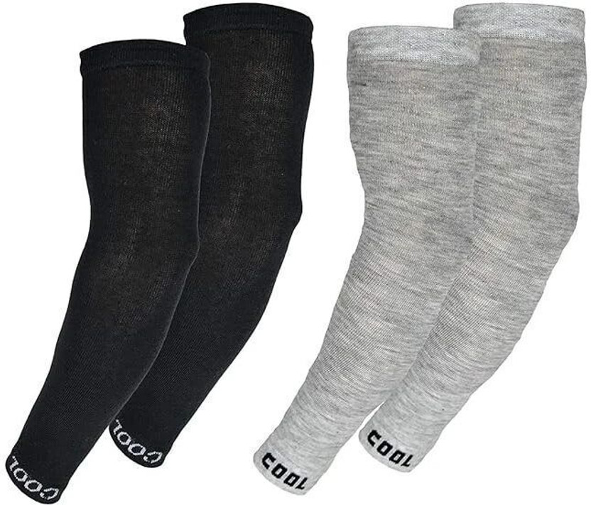 ASLS Cotton Arm Sleeve For Men & Women(Free, Black, Grey)