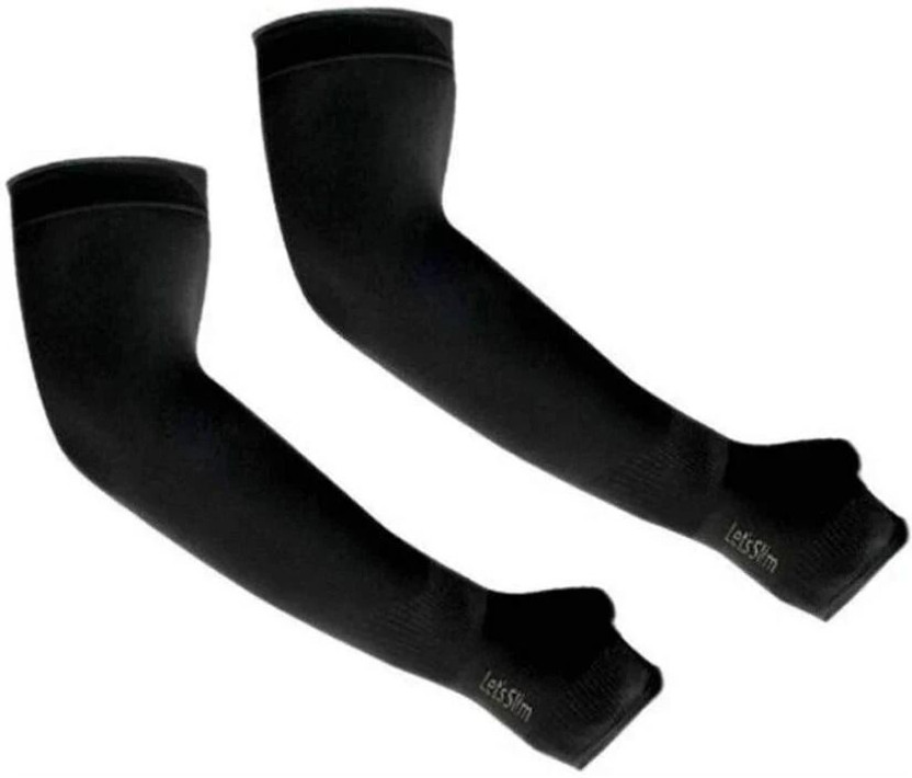 S S HOSPITALITY Nylon Arm Sleeve For Men & Women(Free, Black)