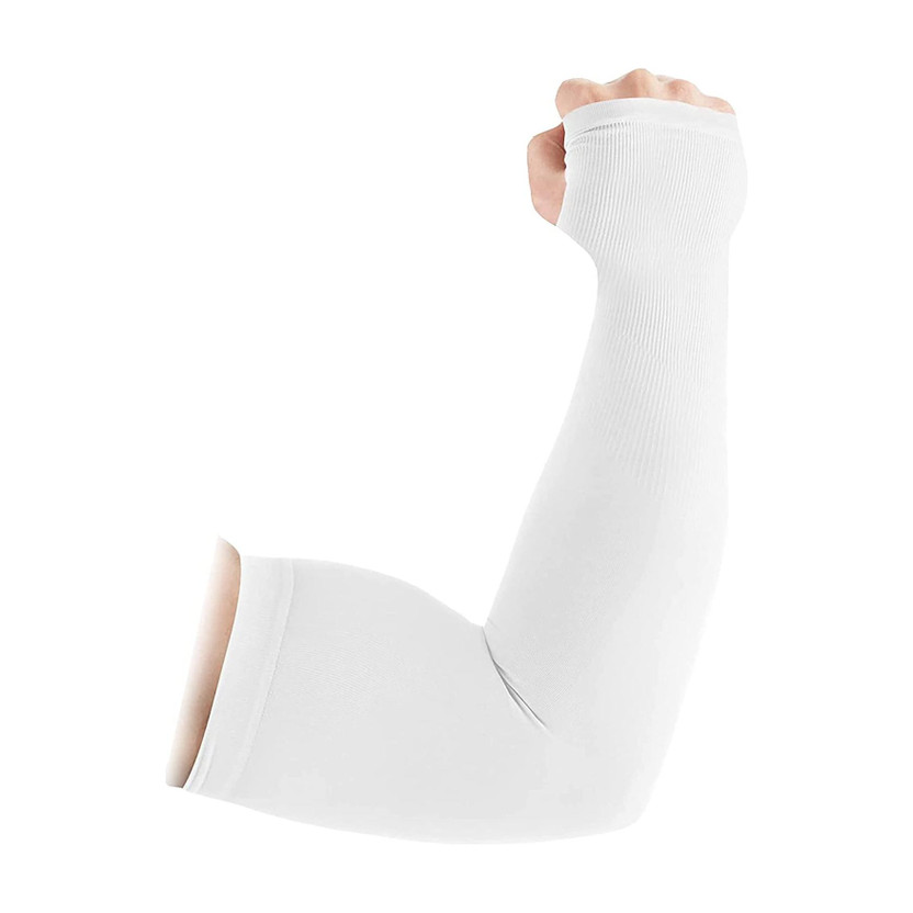 RVH Nylon Arm Sleeve For Men & Women(Free, White)