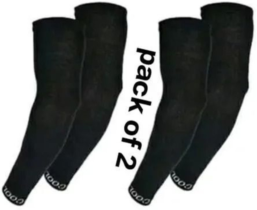 ASLS Cotton Arm Sleeve For Men & Women(Free, Black)