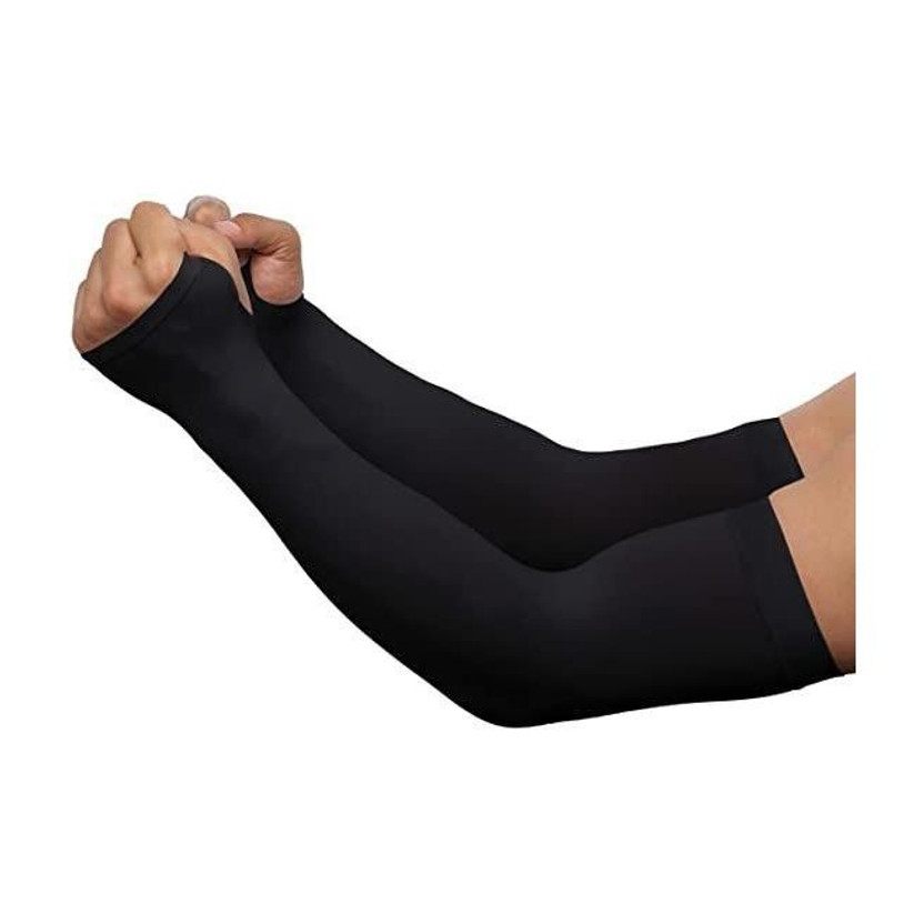JusAwesm Cotton, Nylon Arm Sleeve For Boys & Girls(Free, Black)