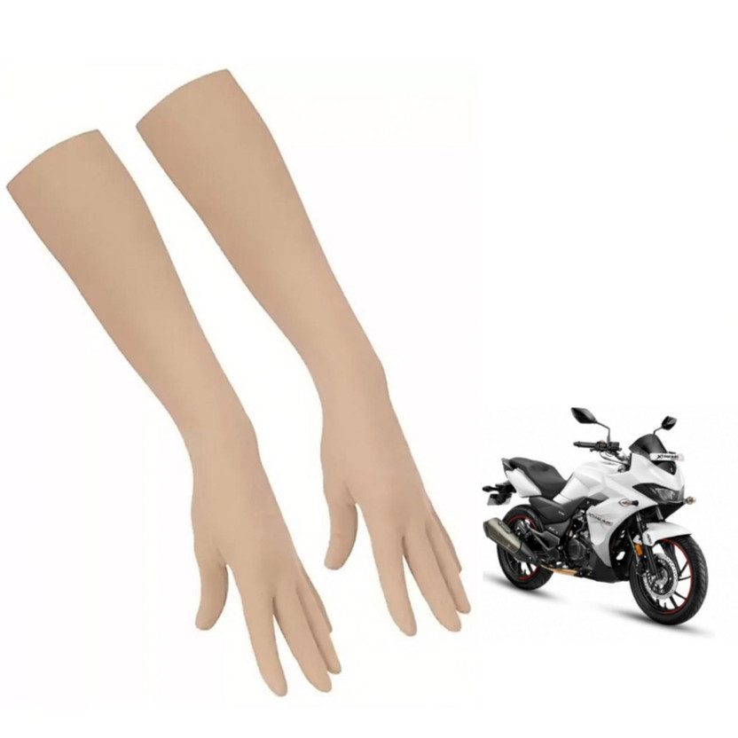 Buyra Cotton Arm Sleeve For Men & Women(Free, Beige)