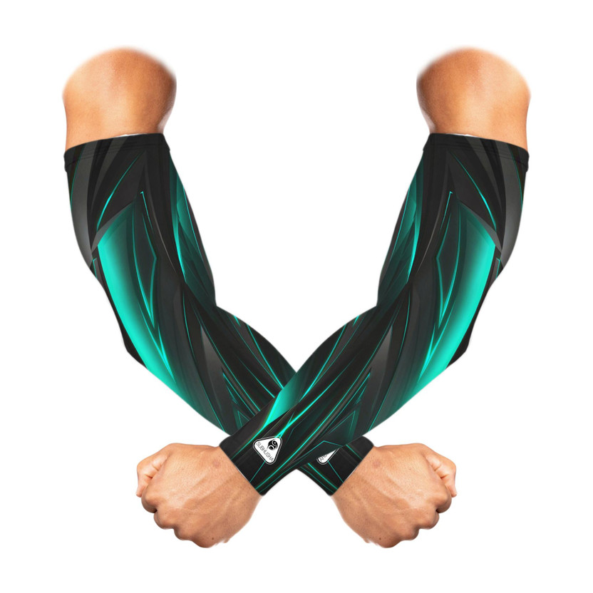 SUBHUSHA Polyester, Nylon Arm Sleeve For Men & Women(Free, Green)