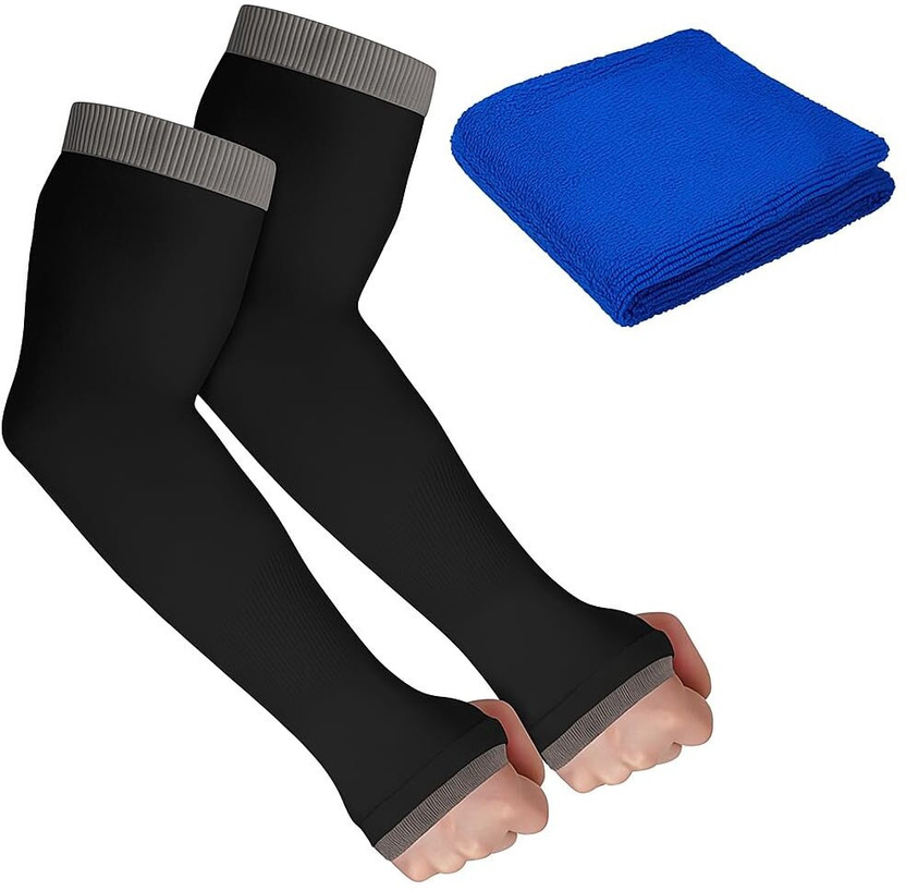 ProRider Nylon Arm Sleeve For Men & Women(Free, Black)