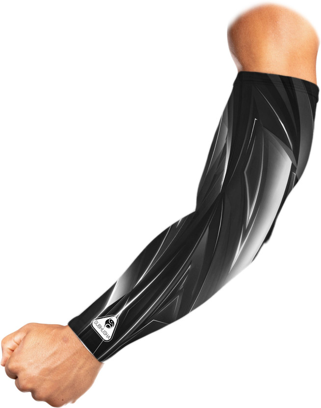 SUBHUSHA Polyester, Nylon Arm Sleeve For Men & Women(Free, Black)