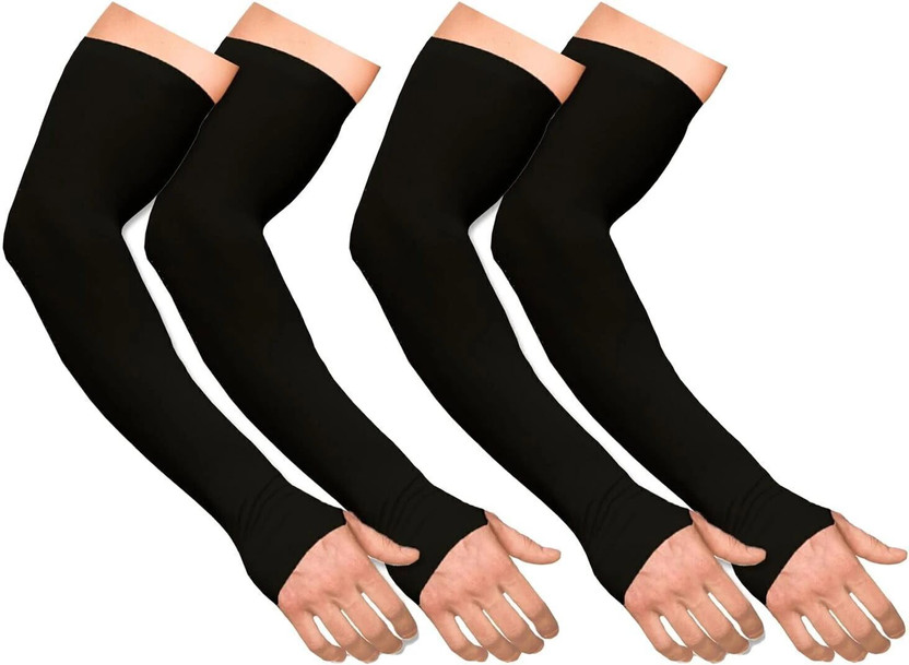 Boldfit Athleisure Nylon Arm Sleeve For Men & Women(Free, Black)