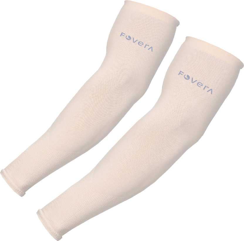 FOVERA Polyester Arm Sleeve For Men & Women(Free, Beige)
