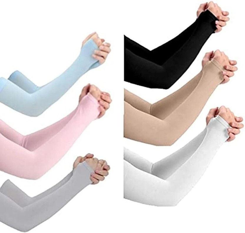 MOMISY Cotton Arm Sleeve For Men & Women(Free, Multicolor)