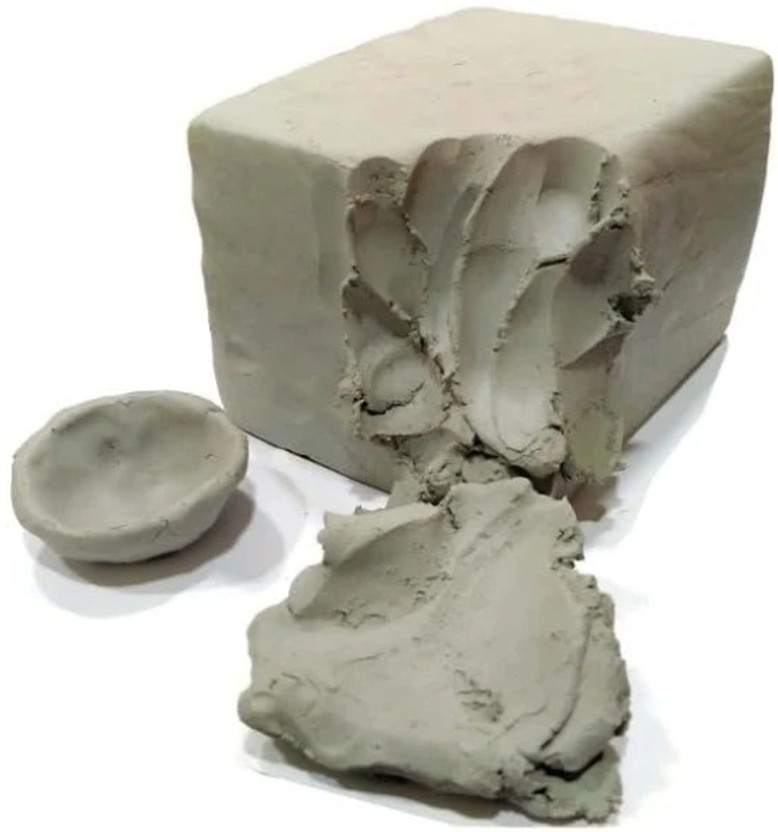 Saki Redolence Premium Shadu Mitti/Clay Dough for Sculpting, Pottery, Ganpati Bappa Idol-Making Art Clay(2 kg)